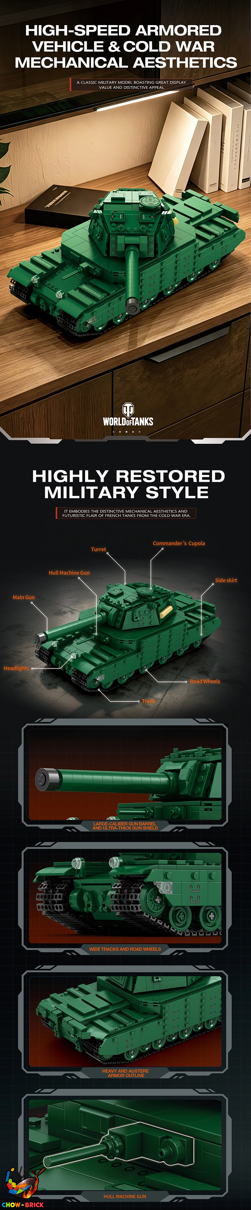 Reobrix 77043 Type 5 Heavy Tank - View 4 Reobrix 77043 Type 5 Heavy Tank - View 4