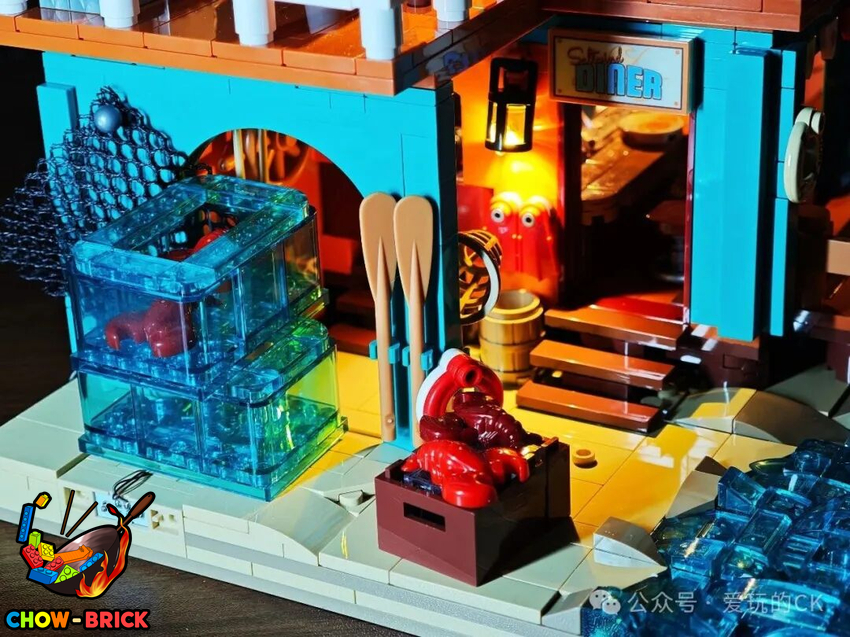 Lumibricks 18010 Seafood Restaurant w/ Lights - View 51 Lumibricks 18010 Seafood Restaurant w/ Lights - View 51