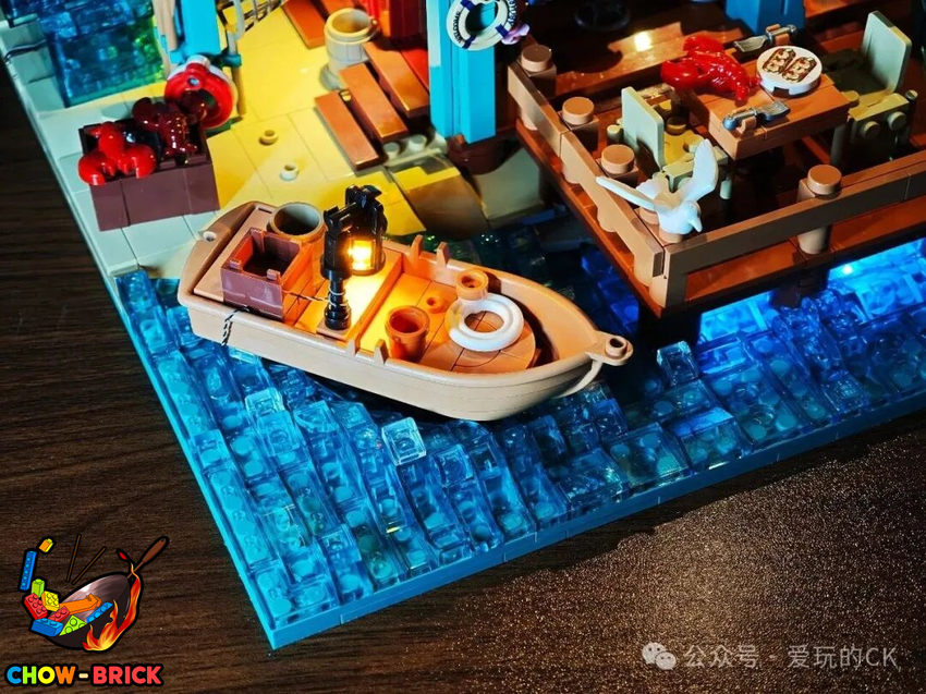 Lumibricks 18010 Seafood Restaurant w/ Lights - View 43 Lumibricks 18010 Seafood Restaurant w/ Lights - View 43