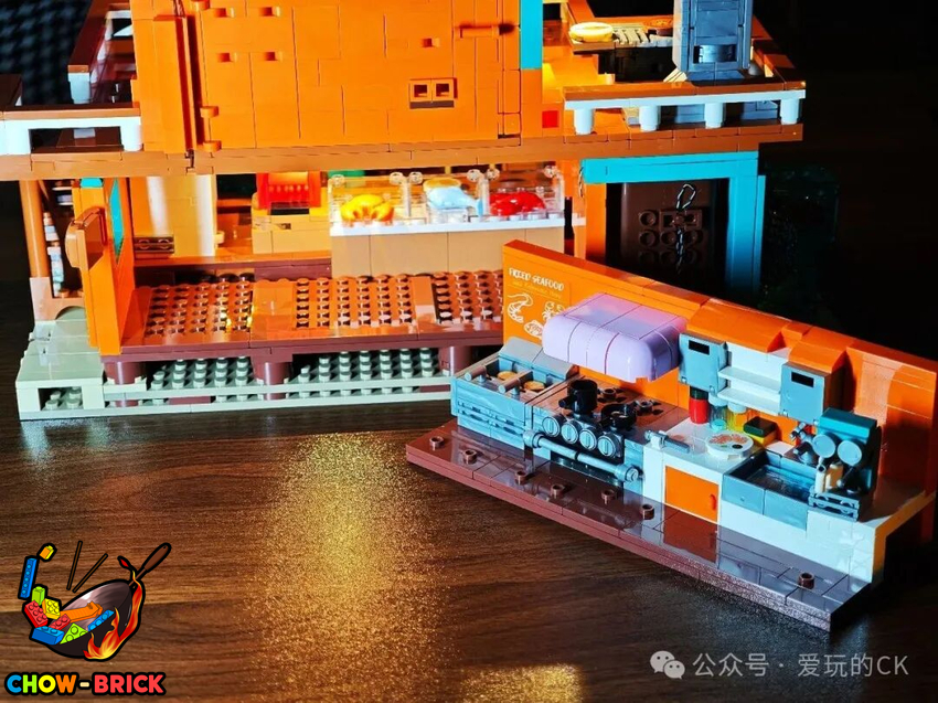 Lumibricks 18010 Seafood Restaurant w/ Lights - View 65 Lumibricks 18010 Seafood Restaurant w/ Lights - View 65
