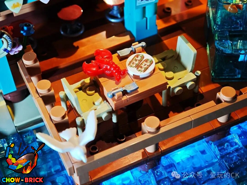 Lumibricks 18010 Seafood Restaurant w/ Lights - View 44 Lumibricks 18010 Seafood Restaurant w/ Lights - View 44