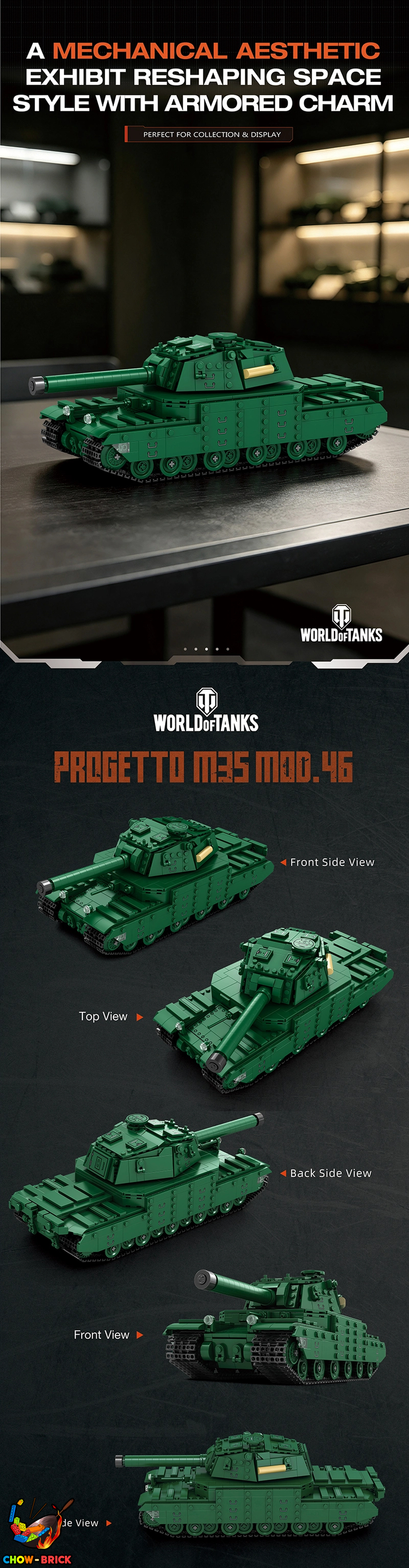 Reobrix 77043 Type 5 Heavy Tank - View 5 Reobrix 77043 Type 5 Heavy Tank - View 5