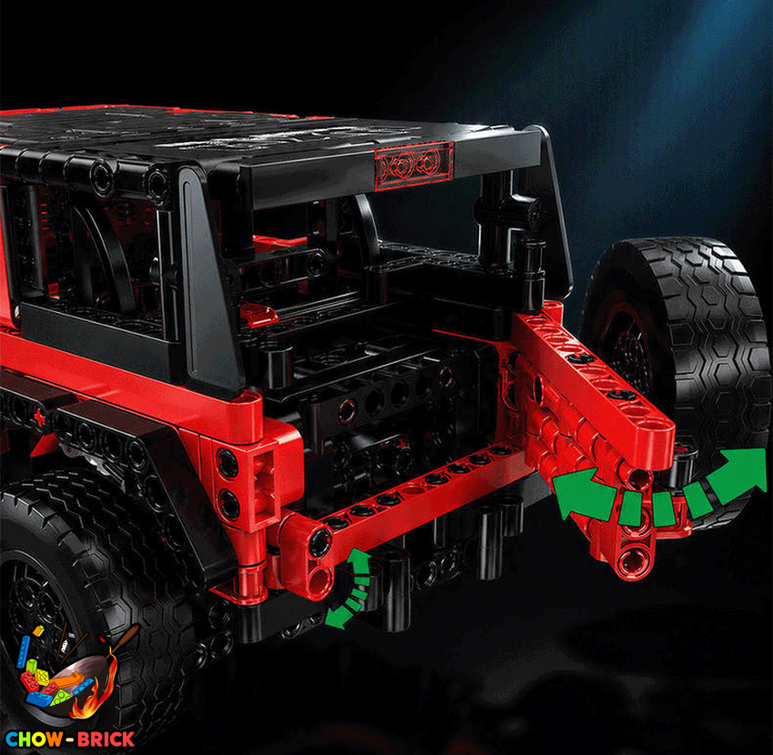 Mould King 13220 Off-Road Vehicle w/ PF Parts - View 4 Mould King 13220 Off-Road Vehicle w/ PF Parts - View 4