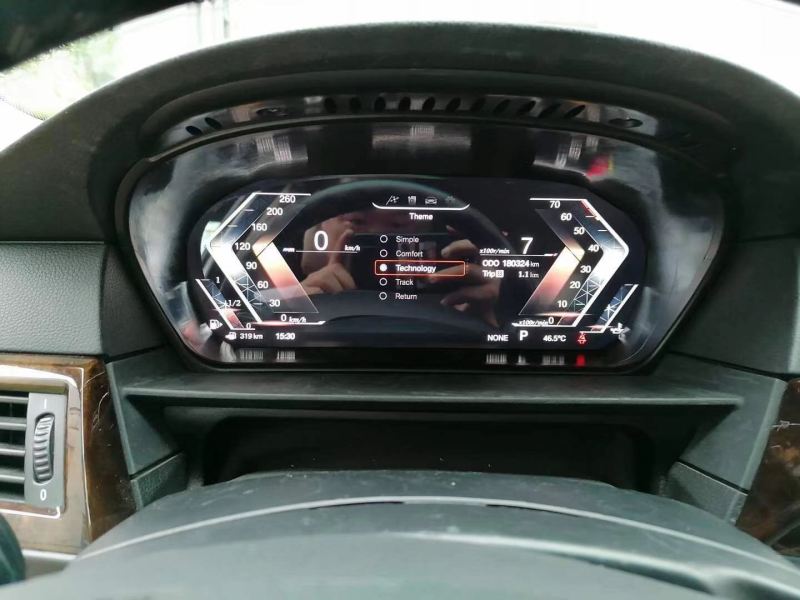 UPSZTEC 12.3inch LCD Dashboard Panel Upgrade Car Digital Cluster Instrument for BMW 5 series E60 CCC 2004-2009 Virtual CockPit SpeedMeter