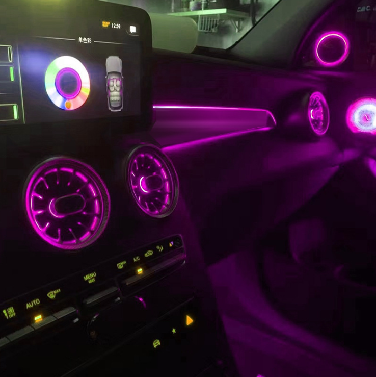 UPSZTEC  Car Ambient Light Co-pilot LED For Mercedes-Benz c260 w205 GLC 253 Colors Atmosphere Light Car Accessories