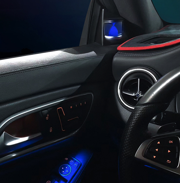 UPSZTEC LED Luminous Car Speaker horn  For Mercedes Benz CLA 2014-2019 Car modified synchronized ambient light tweeter speaker
