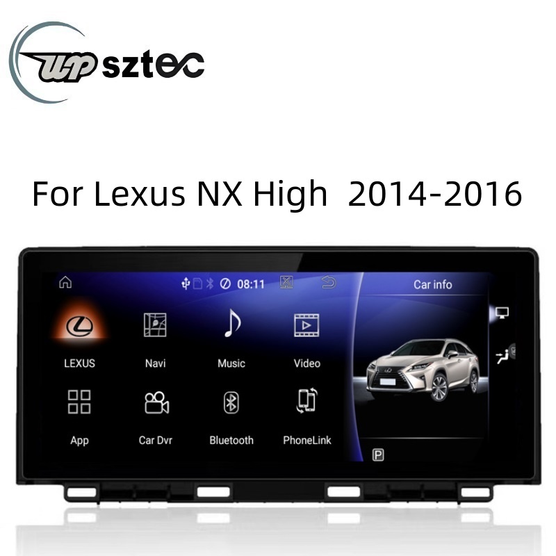 UPSZTEC 10.25 inch Qualcomm Android 13 Car Radio For Lexus NX NX200 NX300 2014-2020 Multimedia Video Player CarPlay 4G