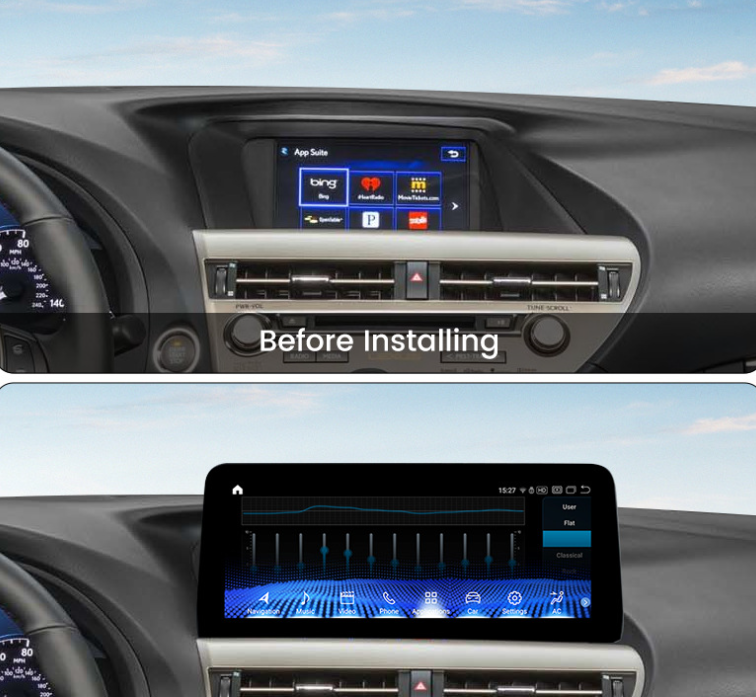 UPSZTEC 12.3 inch Qualcomm Android 13 Car Radio For Lexus RX RX270 RX350 RX450 2009-2022 Multimedia Video Player CarPlay 4G