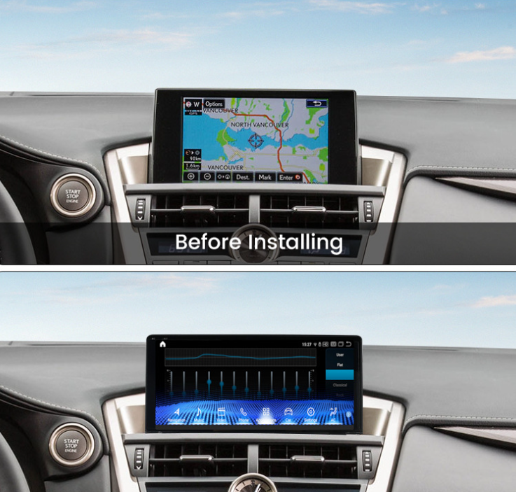 UPSZTEC 10.25 inch Qualcomm Android 13 CarPlay Auto Radio For Lexus NX NX200 NX300 2014-2020 Multimedia Navigation GPS