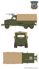 1:64 Battalion 64 Series 6 61060-C 1:64 Battalion 64 Series 6 – 1944 GMC CCKW 353 A1 2.5T Truck - U.S. Army WWII – New Tooling