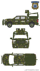 1:64 Battalion 64 Series 6 61060-F 1:64 Battalion 64 Series 6 – 2021 Chevrolet Silverado LT Trail Boss Z71 - Mexican Military