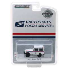 1:64 1971 Jeep DJ-5 United States Postal Service (USPS) - White with Red and Blue Stripes (Hobby Exclusive)