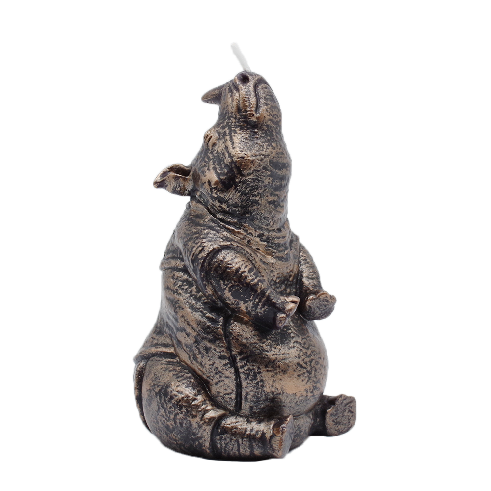 Black Rhinoceros Candle for Home Decor_frontright