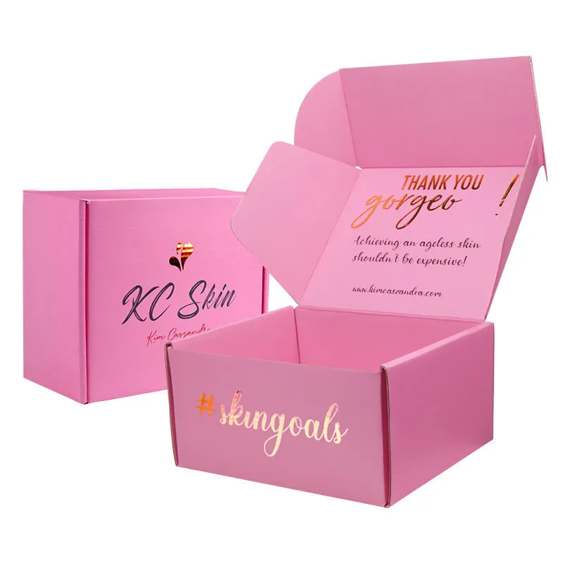 Small Pink Corrugated Gift Box