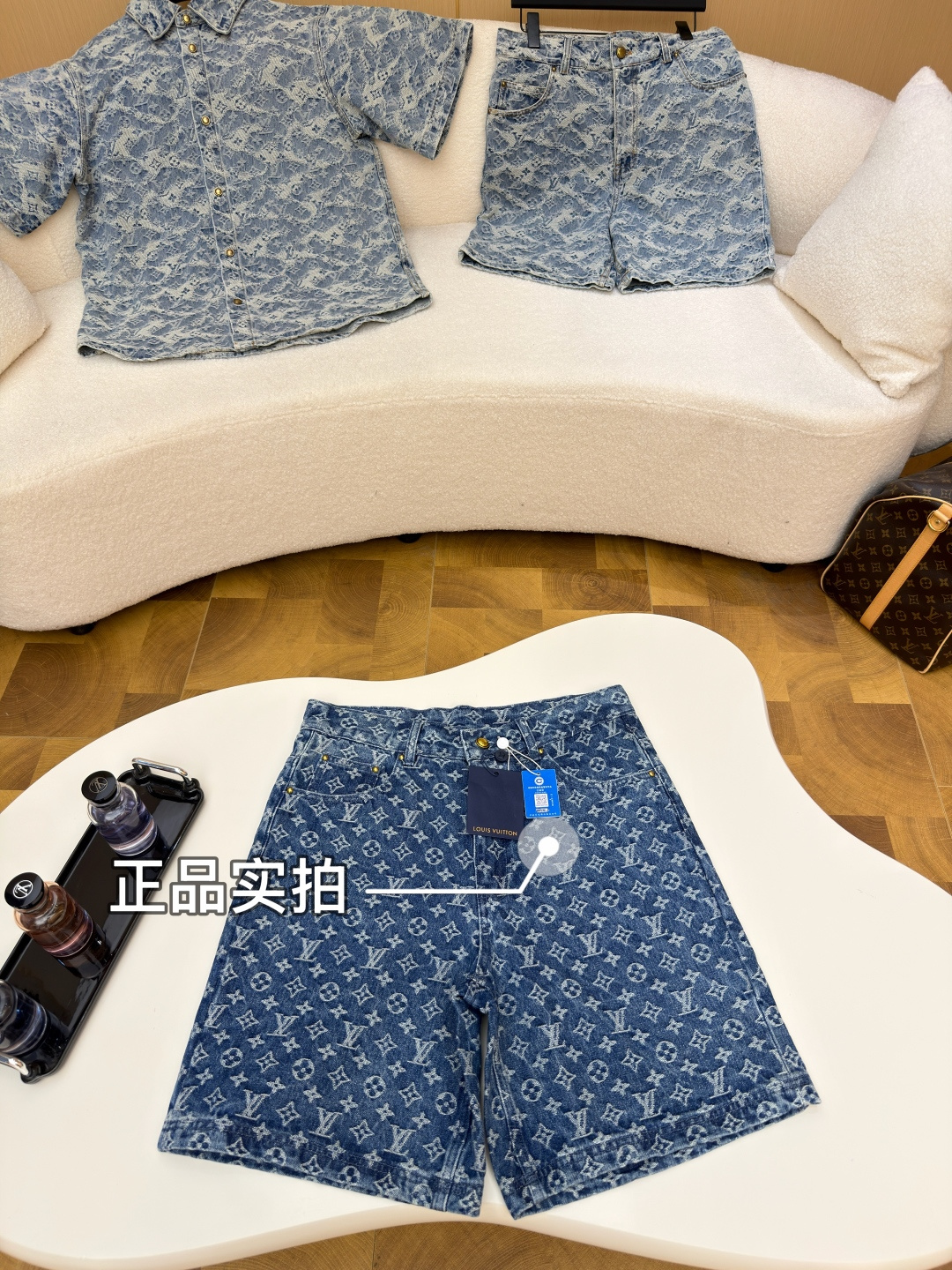 路易威登牛仔 Monogram 短褲正品購入實拍圖