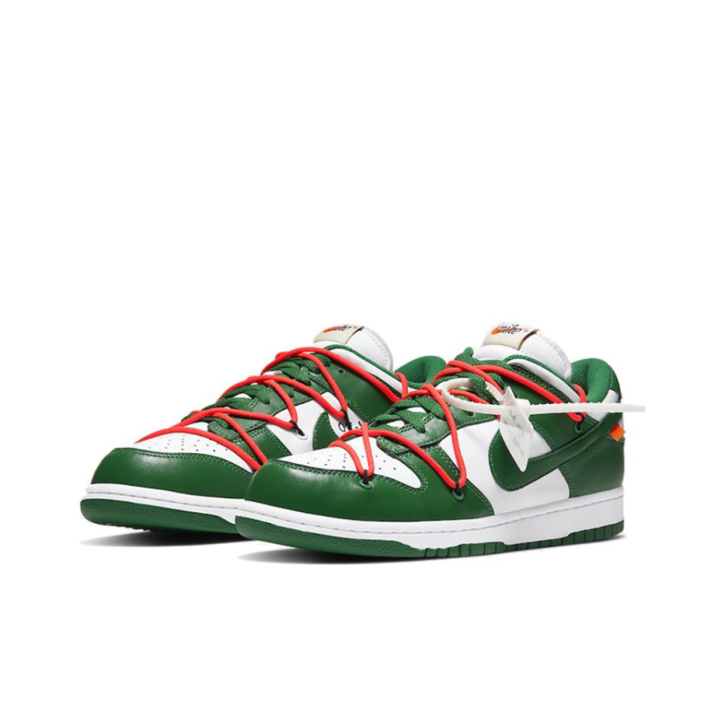 Off-White×Nike Dunk Low LTHR OW "Joint green"