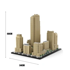 MOC Architecture Building Rockefeller Center 5999 PCS block toys 178781