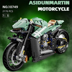 LERU Technic Vehicl car An Aston Martin Motorcycle 2176 PCS block toys 10749