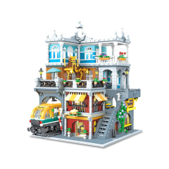 JIESTAR City Building BurgerShop by the Subway 3289 PCS block toys 89128