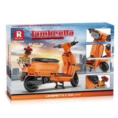 Reobrix Creator Car Lambretta V200 Motorcycle 1169 PCS block toys 11036/11037