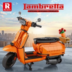 Reobrix Creator Car Lambretta V200 Motorcycle 1169 PCS block toys 11036/11037