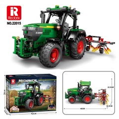 Reobrix Technic Car John Deere 6130 R Farm tractor 1664PCS block toys 22015