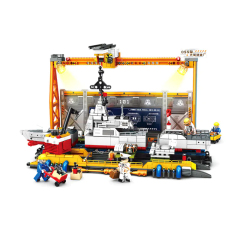SEMBO Military Vehicl Destroyer Type 055 Construction Plant 1186PCS block toys 208028