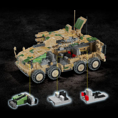 12GO Military Vehicl 625E Anti-aircraft Vehicle 2558PCS block toys 96010