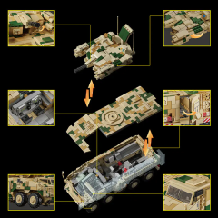 12GO Military Vehicl 625E Anti-aircraft Vehicle 2558PCS block toys 96010