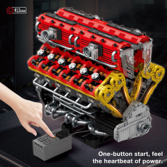 Reobrix Technic Vehicl V12 Engine 4719PCS block toys 33017