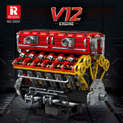 Reobrix Technic Vehicl V12 Engine 4719PCS block toys 33017