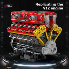 Reobrix Technic Vehicl V12 Engine 4719PCS block toys 33017