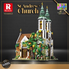 Reobrix Creator Expert Building St.Andrew's Church block toys 3087pcs 66023
