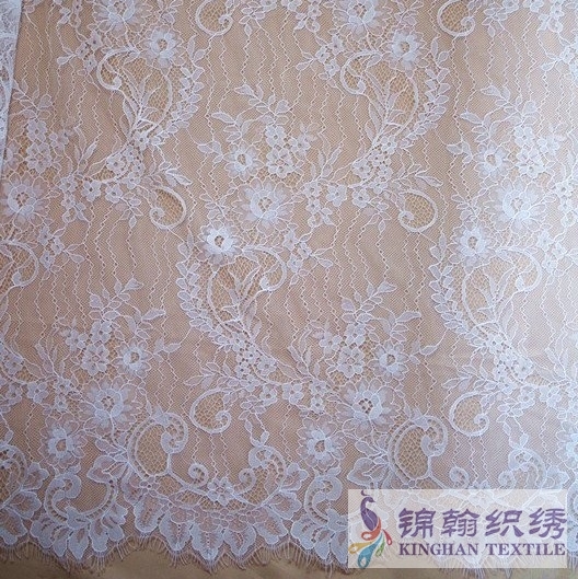 Chantilly Lace Fabric off white for bridal dress