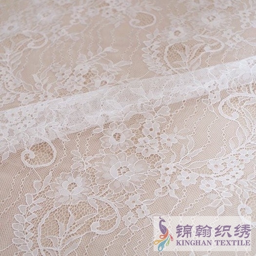 Chantilly Lace Fabric off white for bridal dress