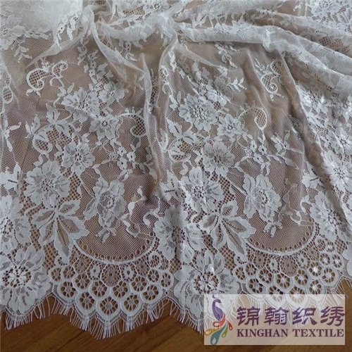 Chantilly Lace fabric white bridal lace eyelash lace