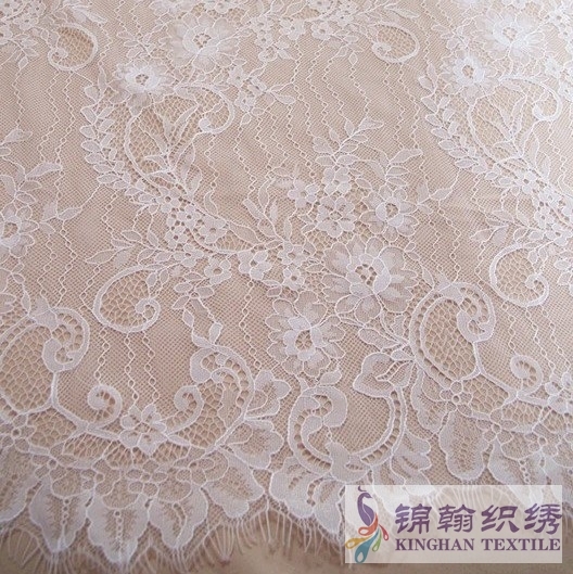 Chantilly Lace Fabric off white for bridal dress