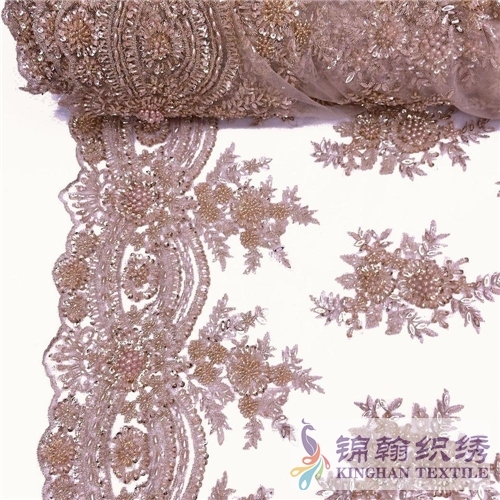 VIBURNUM BRIDAL BEADED LACE FABRIC