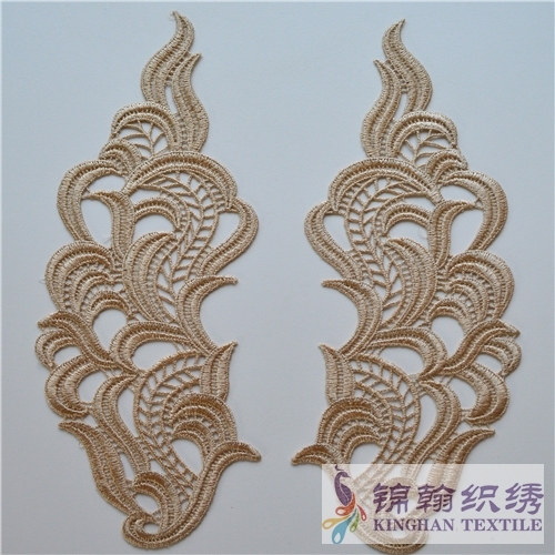 Guipure lace applique