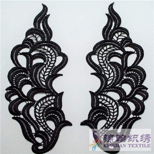 Guipure lace applique