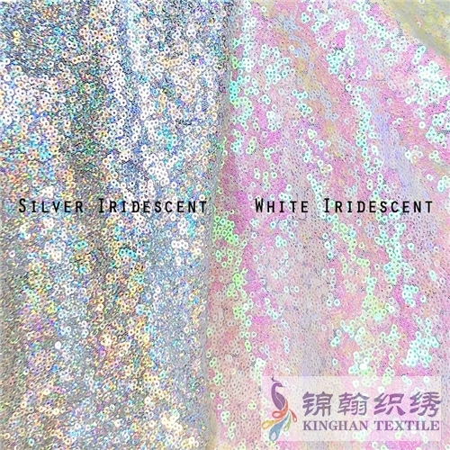 3mm Iridescent Sequin Fabric Glitters Sequins Fabric