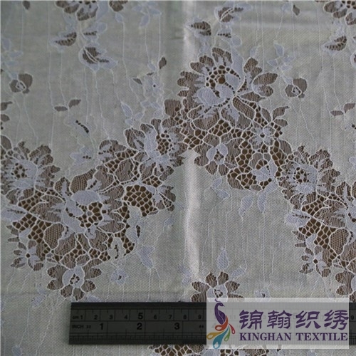 KHLF1003 Offwhite Eyelash Chantilly Lace Fabric