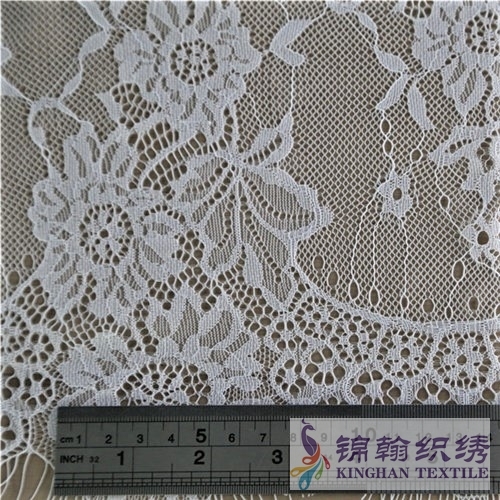 KHLT1002 33cm White Eyelash Chantilly Lace