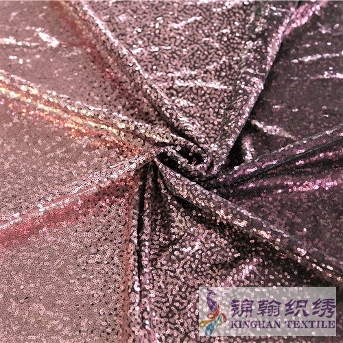KHSF1042 3mm Pink to Purple Gradients Sequins Fabric