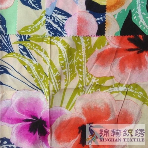 KHWPF2015 Woven 45S 100%Rayon Printed Fabric