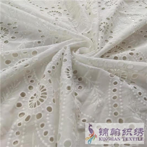 KHCE1036 Cotton Eyelet Embroidered Fabric