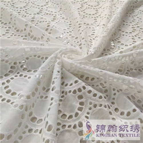 KHCE1035 Cotton Eyelet Embroidered Fabric