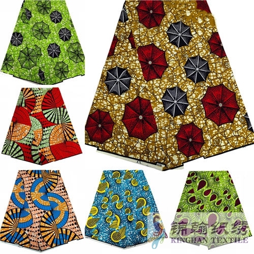 KHAFF2194-1 African Cotton Ankara Wax Print Fabrics
