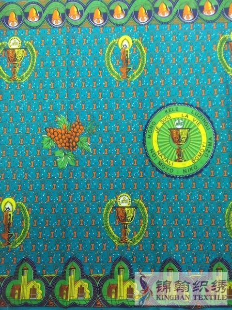 KHAFF3049 African Customized Polyester Ankara Wax Print Fabrics