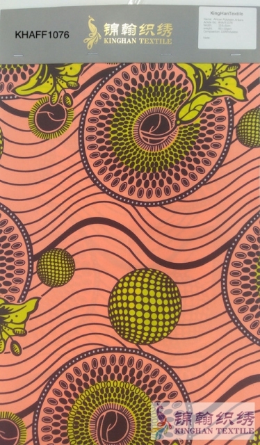 KHAFF1076 African Polyester Ankara Wax Print Fabrics